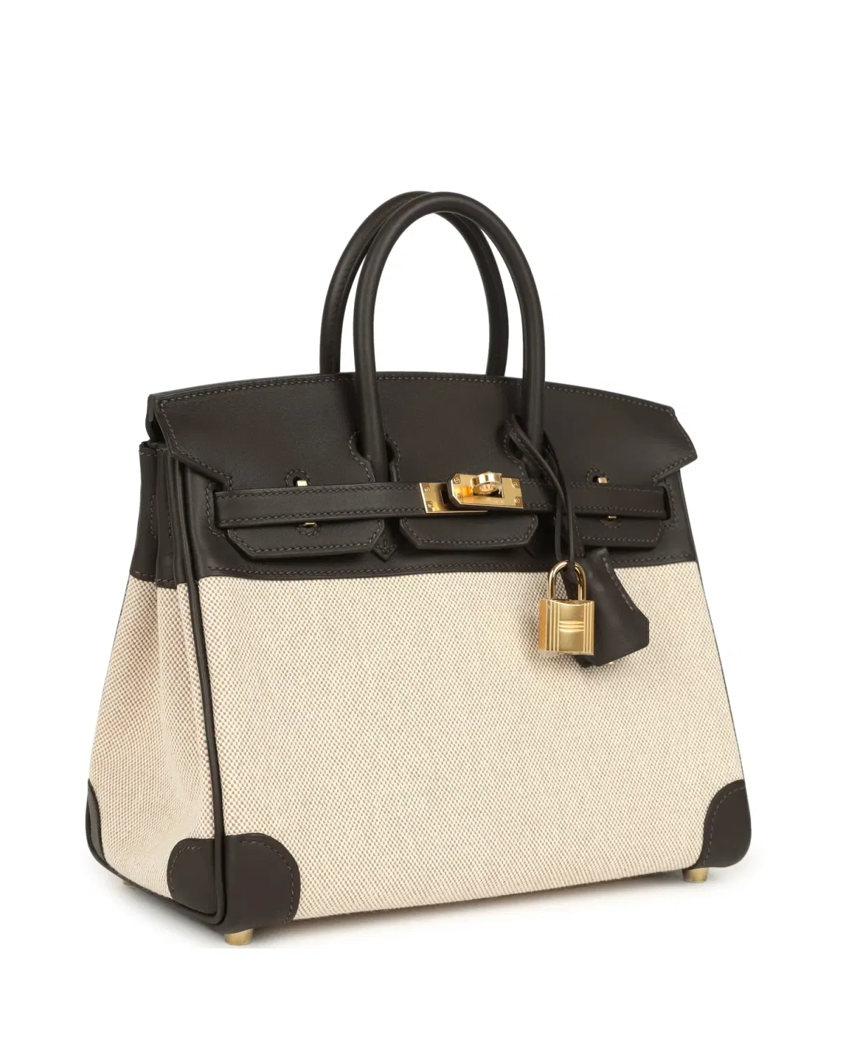 Hermès Birkin 25, Bai Brun / Écru / Beige