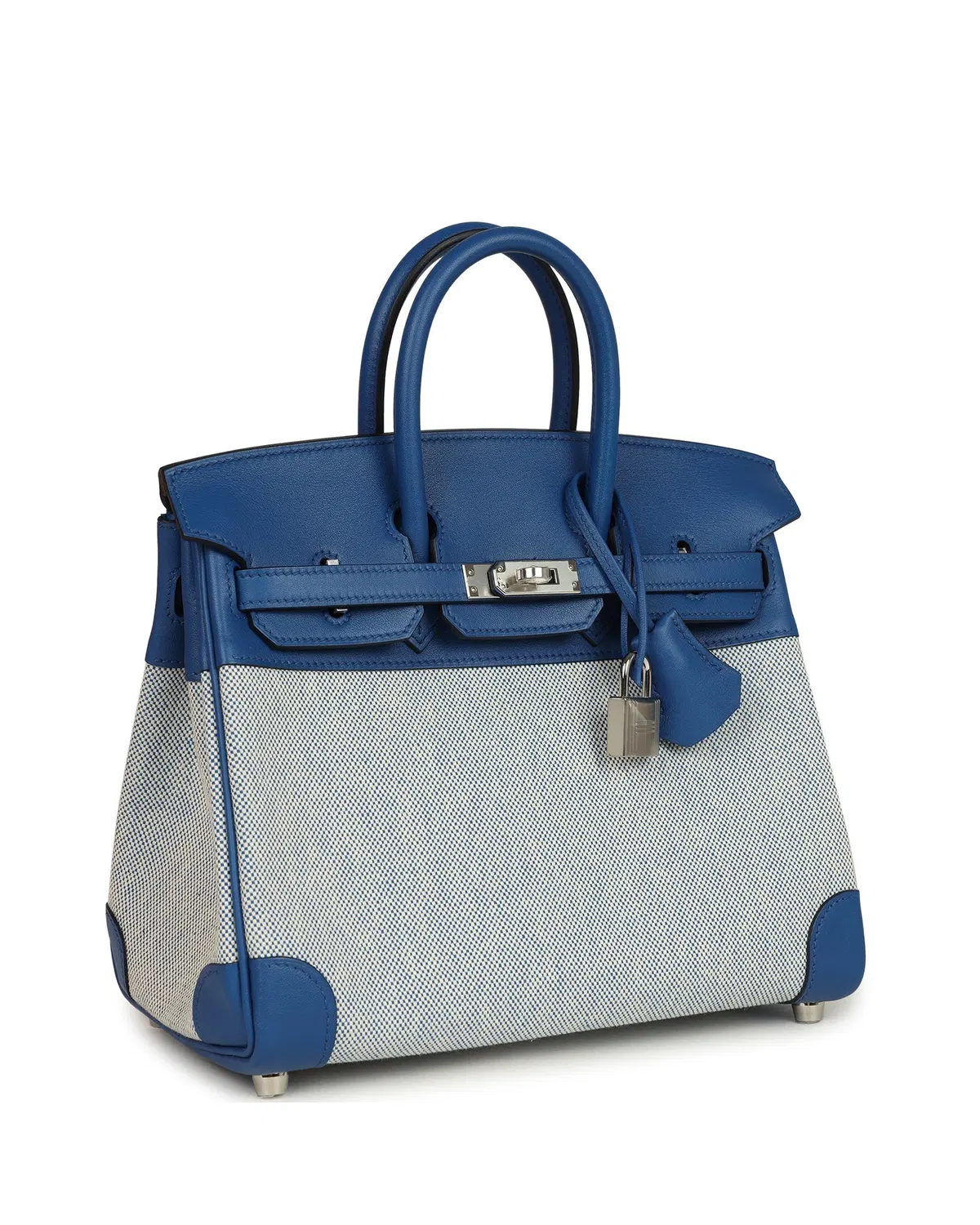 Hermès Birkin 25, Bleu France / Bleu Bill / Écru
