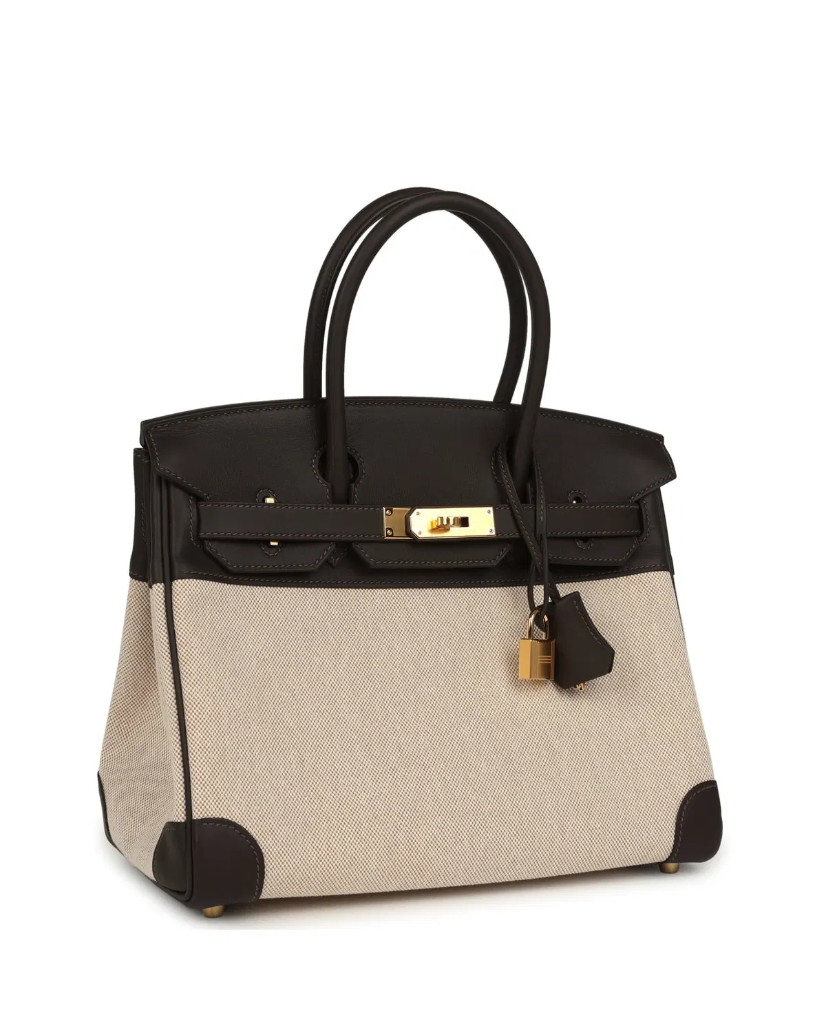 Hermès Birkin 30, Bai Brun / Écru / Beige