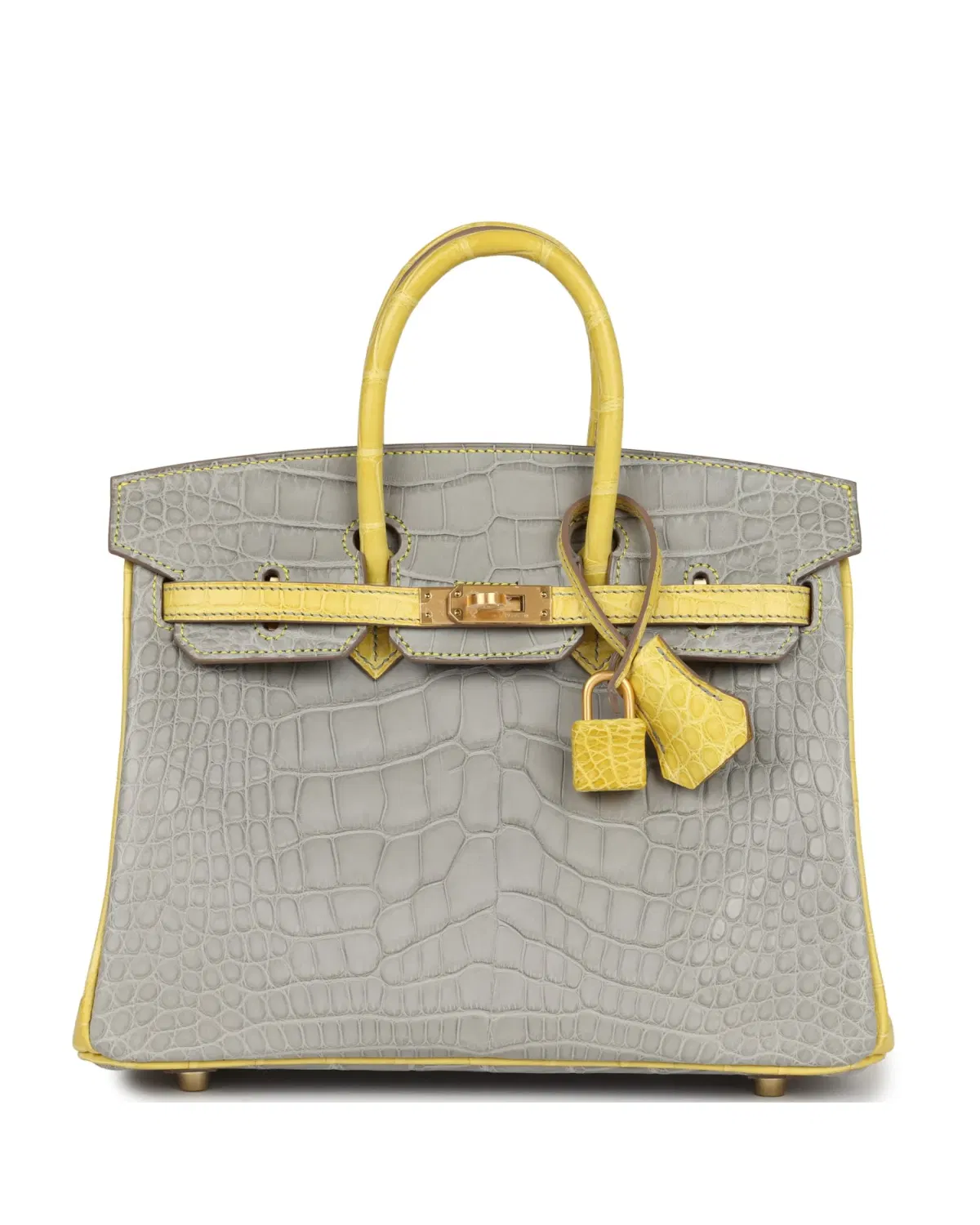 Hermès Birkin HSS 25, Gris Perle / Mimosa