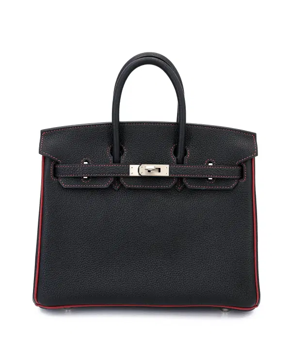 Hermès Birkin HSS 25, Noir / Rouge Grenat