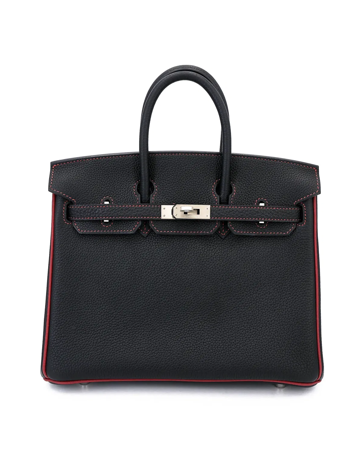 Hermès Birkin HSS 25, Noir / Rouge Grenat
