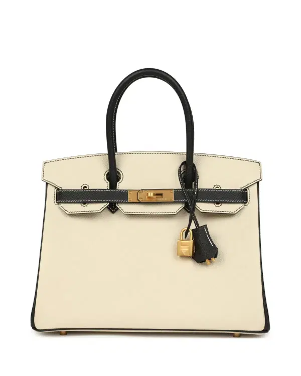 Hermès Birkin HSS 30, Craie / Noir