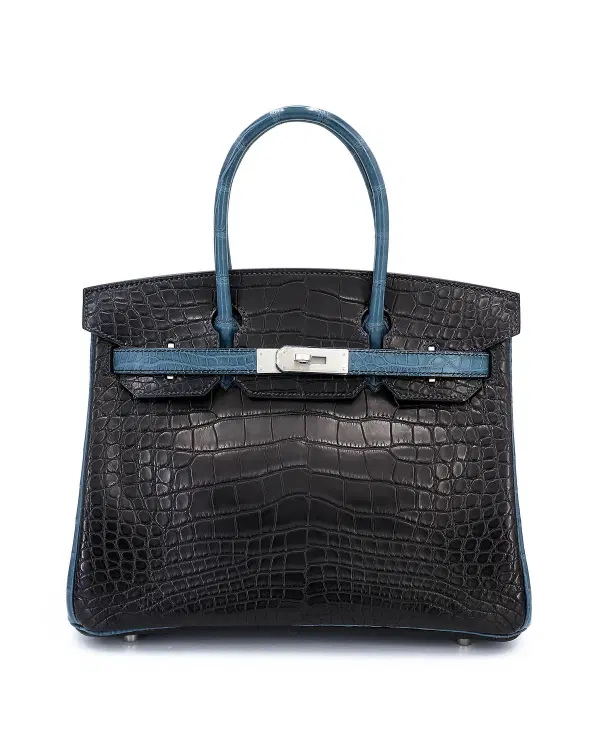 Hermès Birkin HSS 30, Noir / Colvert