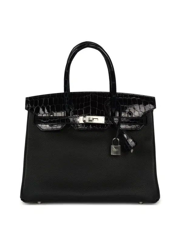 Hermès Birkin Touch 30, Noir / Bleu Marine