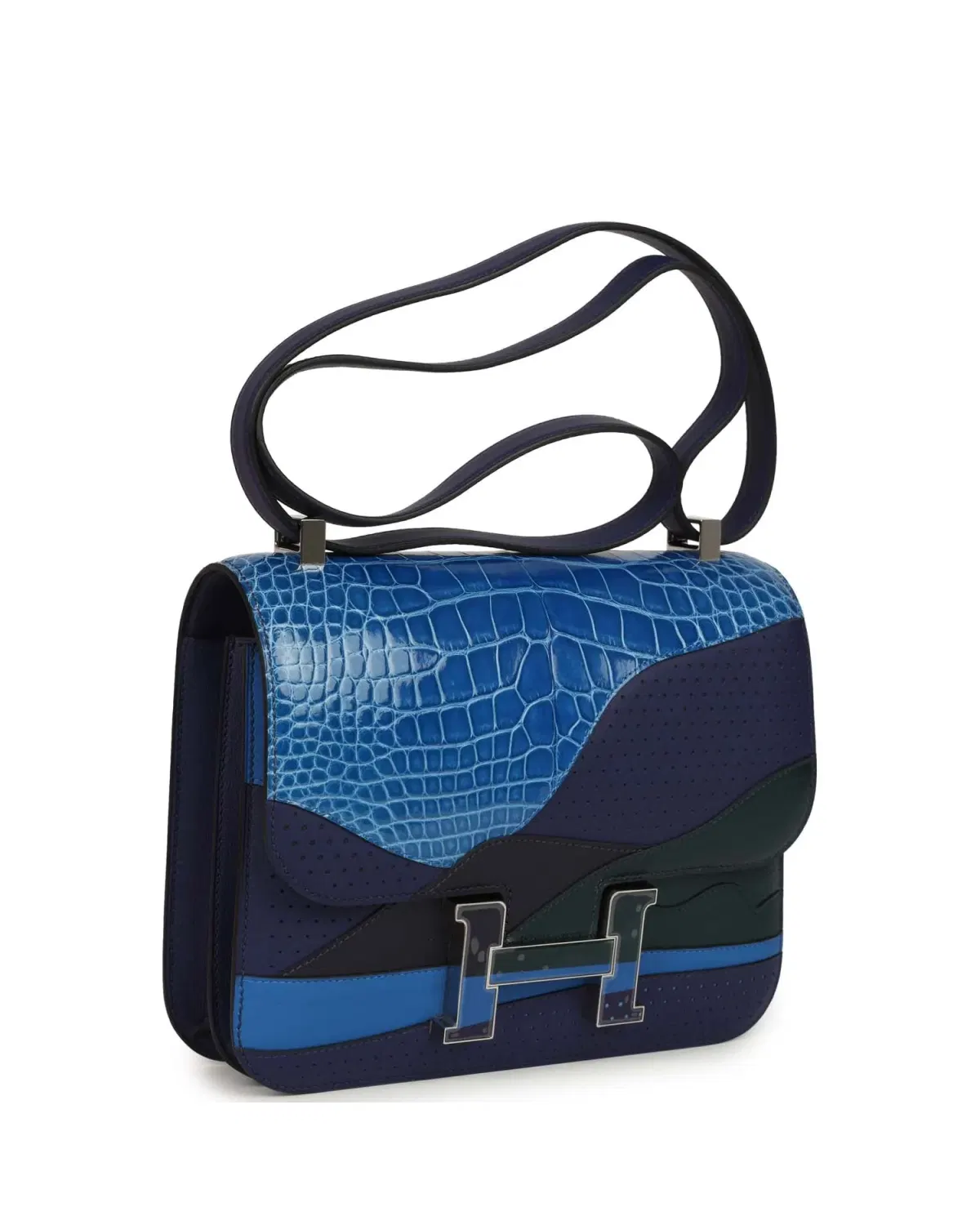 Hermès Constance Au Bout Du Monde 24, Bleu Zellige / Bleu Encre / Bleu Nuit / Vert Anglais / Vert Cyprès