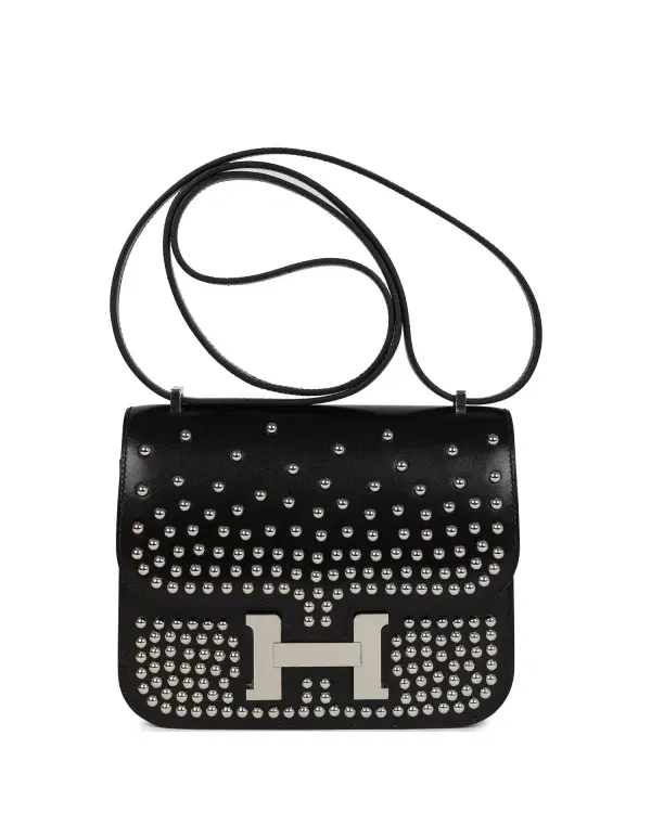 Hermès Constance Clouté 18, Noir