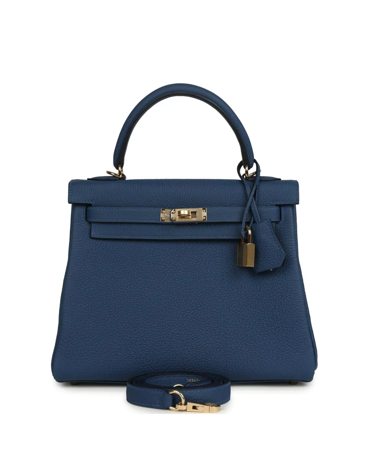 Hermès Kelly Retourne 25, Bleu Tie