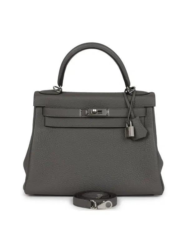 Hermès Kelly Retourne 28, Gris Meyer