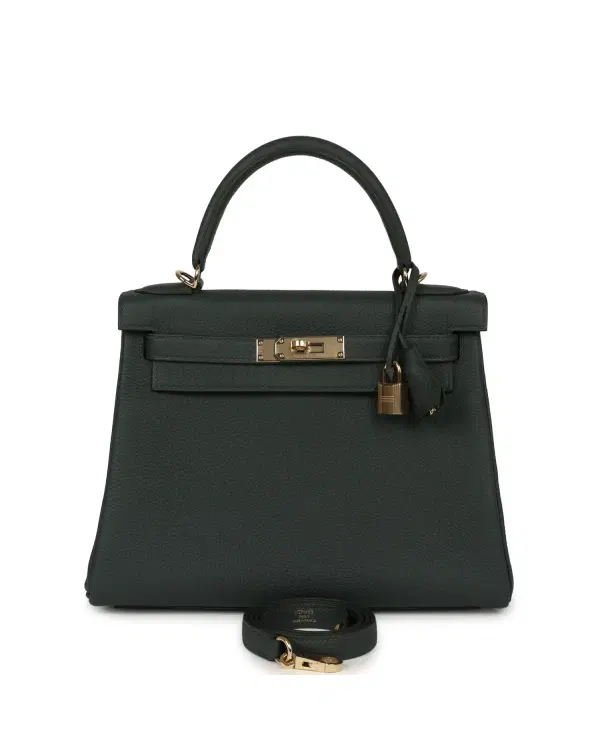 Hermès Kelly Retourne 28, Vert Mangrove