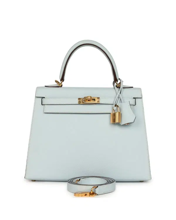 Hermès Kelly Sellier 25, Bleu Brume