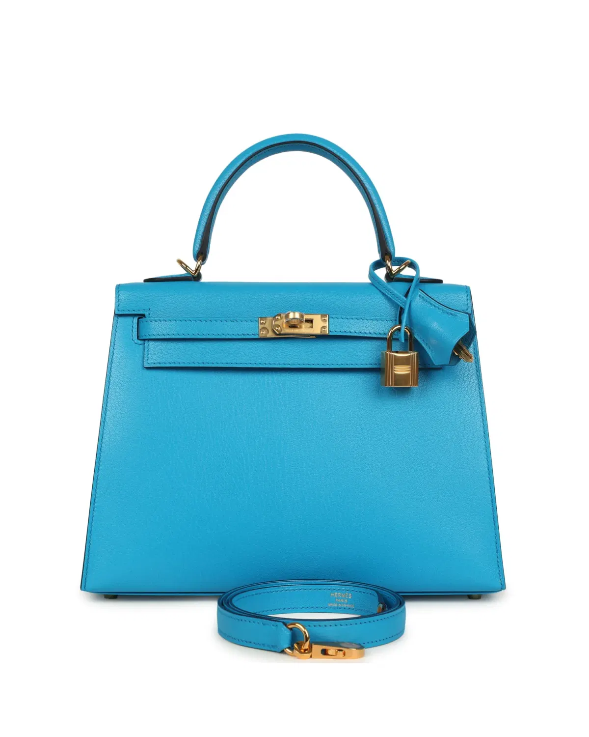 Hermès Kelly Sellier 25, Bleu Frida