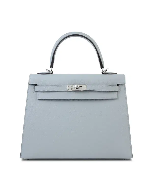 Hermès Kelly Sellier 25, Bleu Glacier