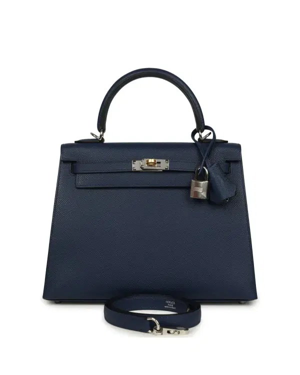 Hermès Kelly Sellier 25, Bleu Navy