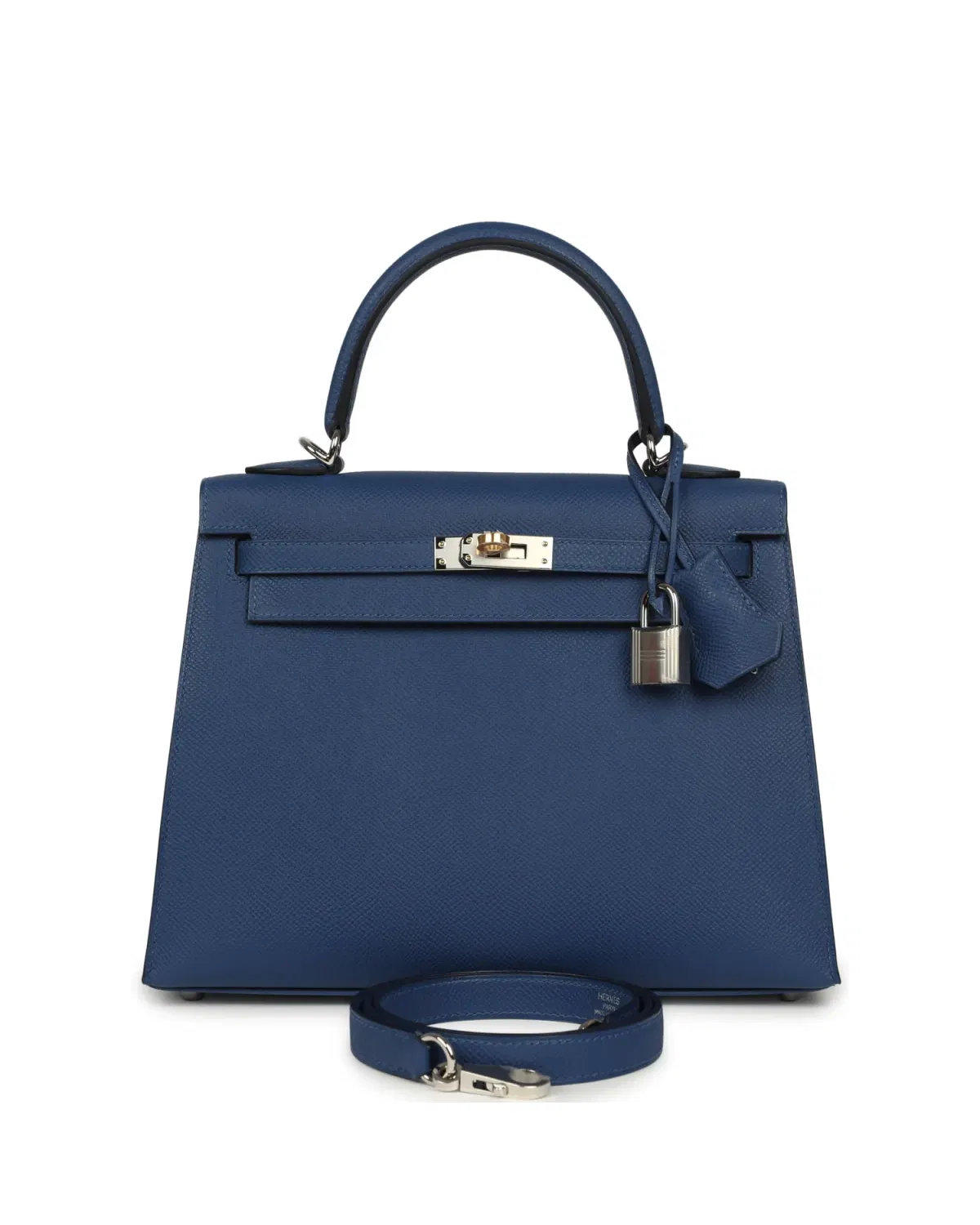 Hermès Kelly Sellier 25, Bleu Tie