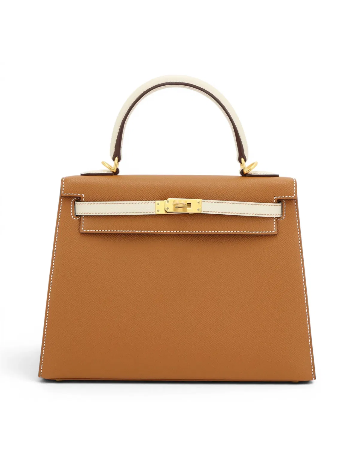 Hermès Kelly Sellier 25, Gold / Craie