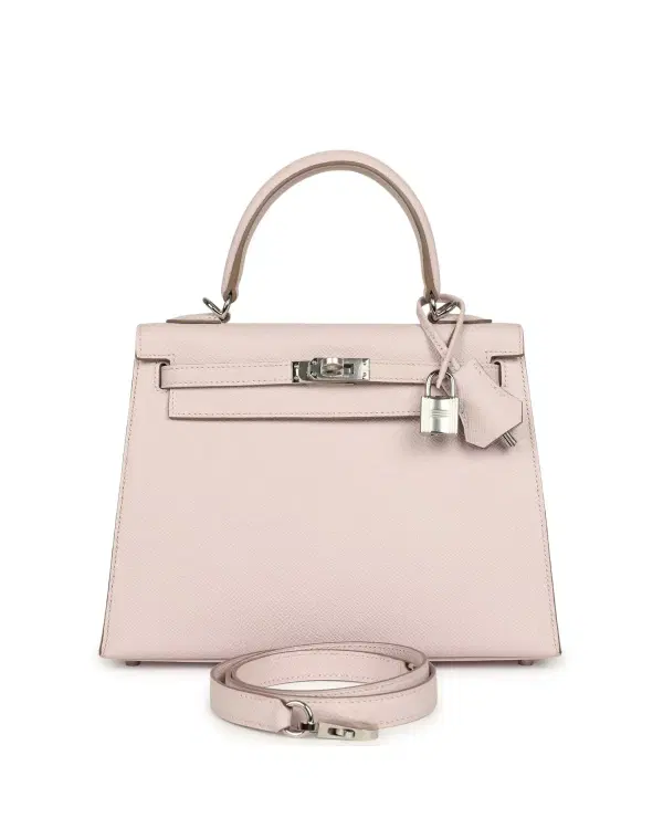 Hermès Kelly Sellier 25, Mauve Pâle