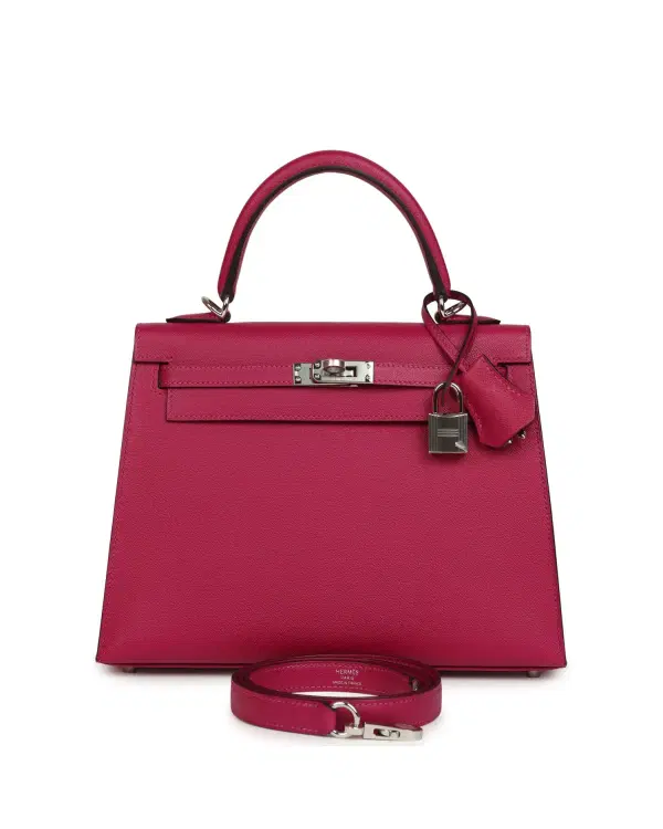 Hermès Kelly Sellier 25, Rose Pourpre