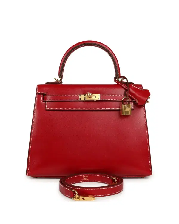 Hermès Kelly Sellier 25, Rouge Piment