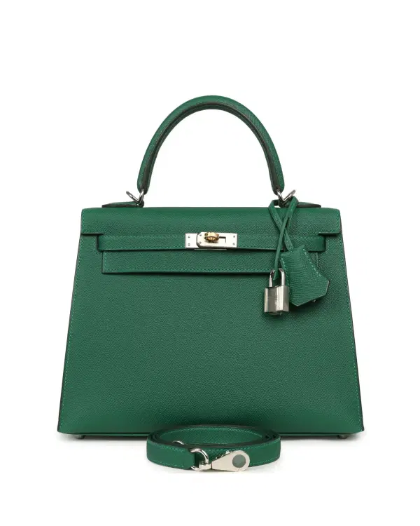 Hermès Kelly Sellier 25, Vert Moyen