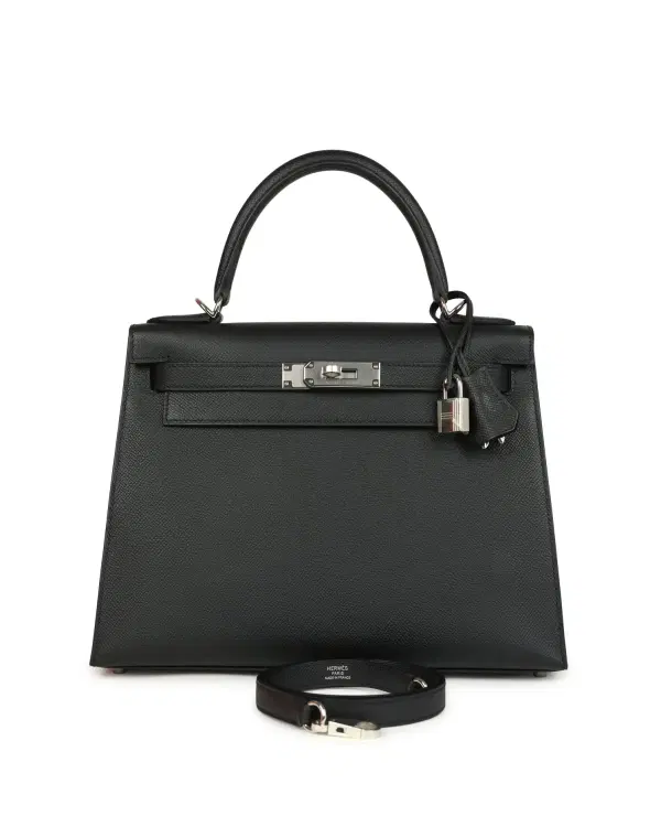Hermès Kelly Sellier 28, Noir