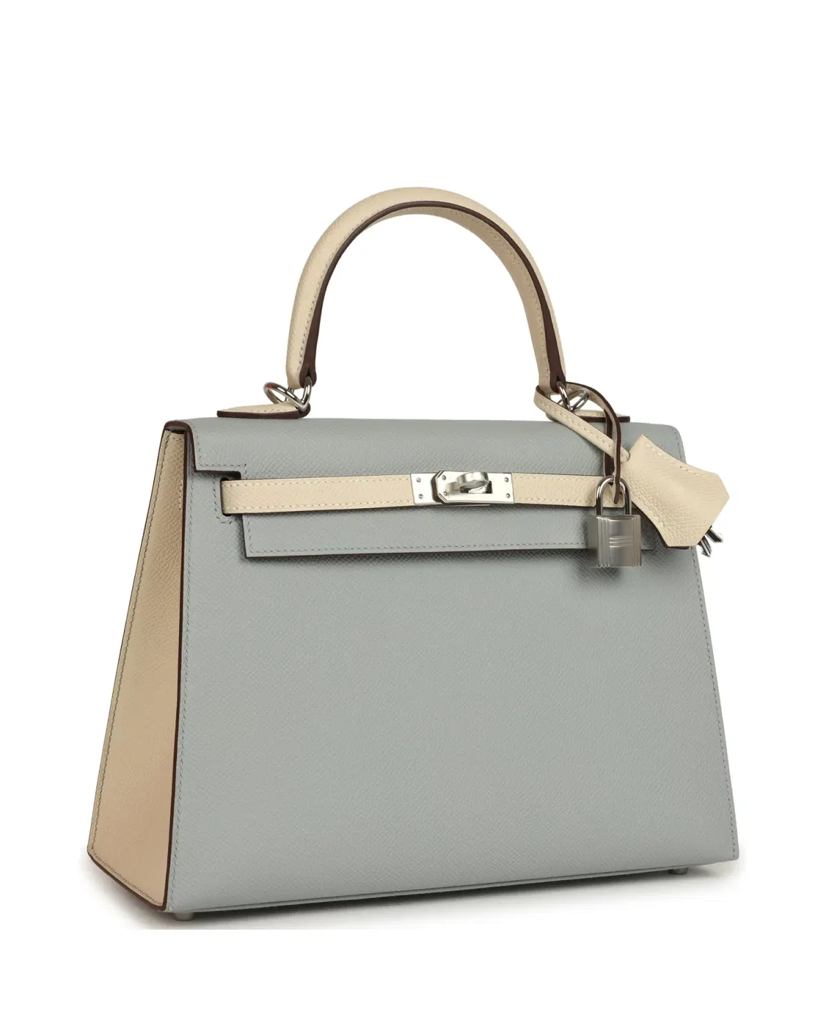 Hermès Kelly Sellier HSS 25, Bleu Glacier / Craie