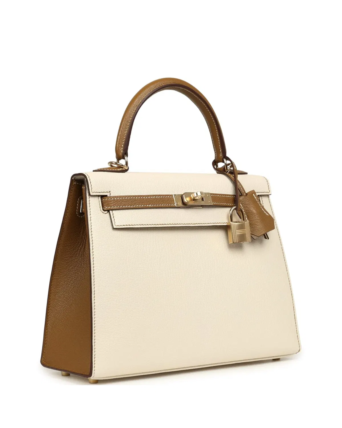 Hermès Kelly Sellier HSS 25, Nata / Caramel