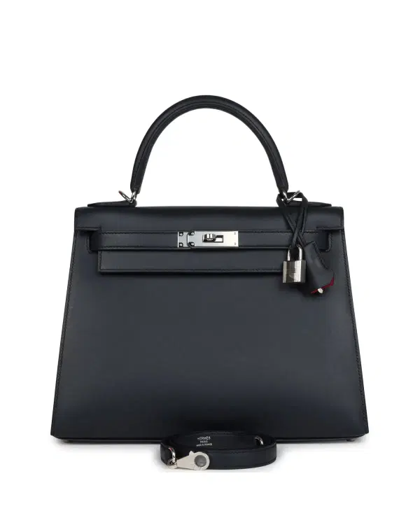 Hermès Kelly Sellier HSS Verso 28, Bleu Obscur