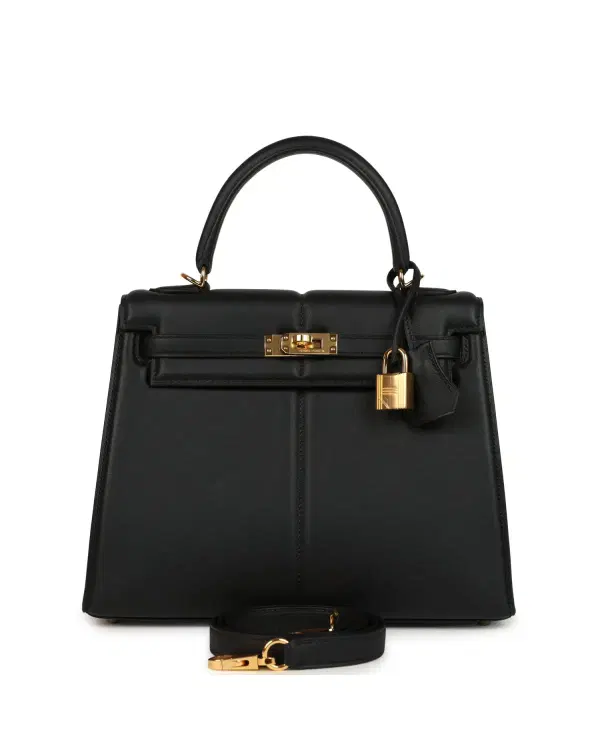 Hermès Kelly Sellier Padded 25, Noir