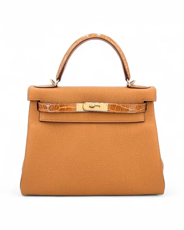 Hermès Kelly Touch 28, Tabac Camel