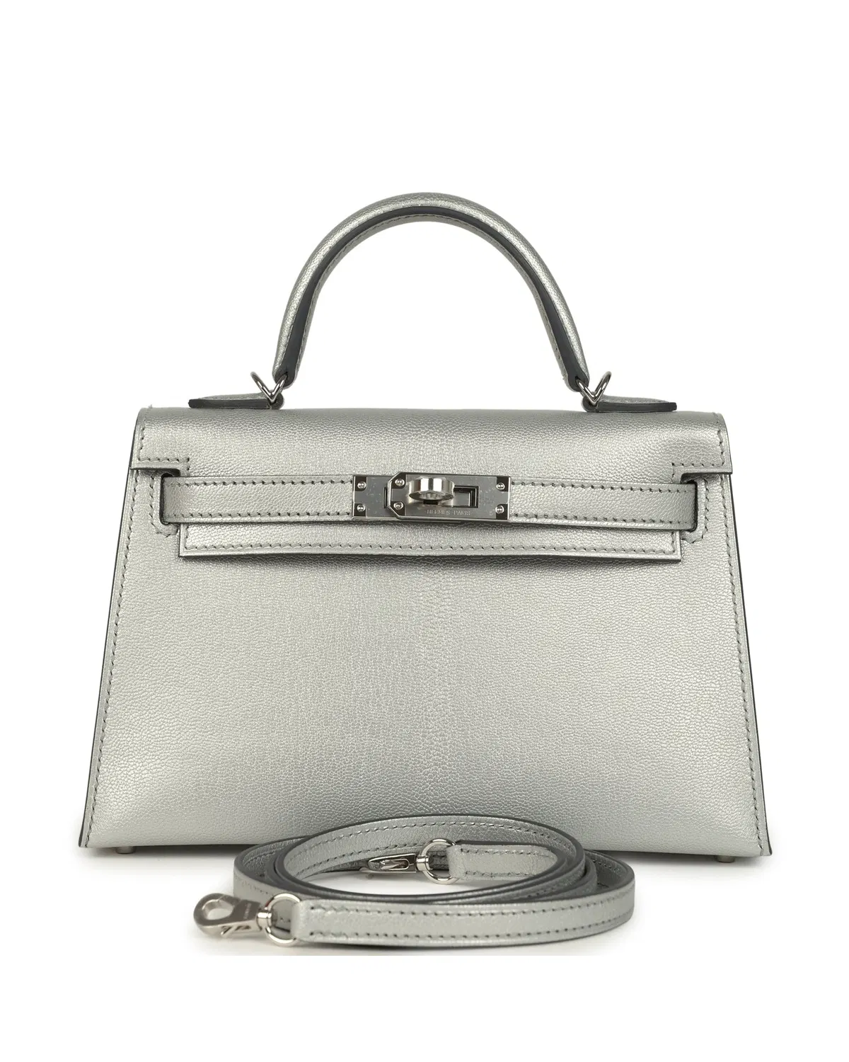 Hermès Mini Kelly Sellier 20, Argent