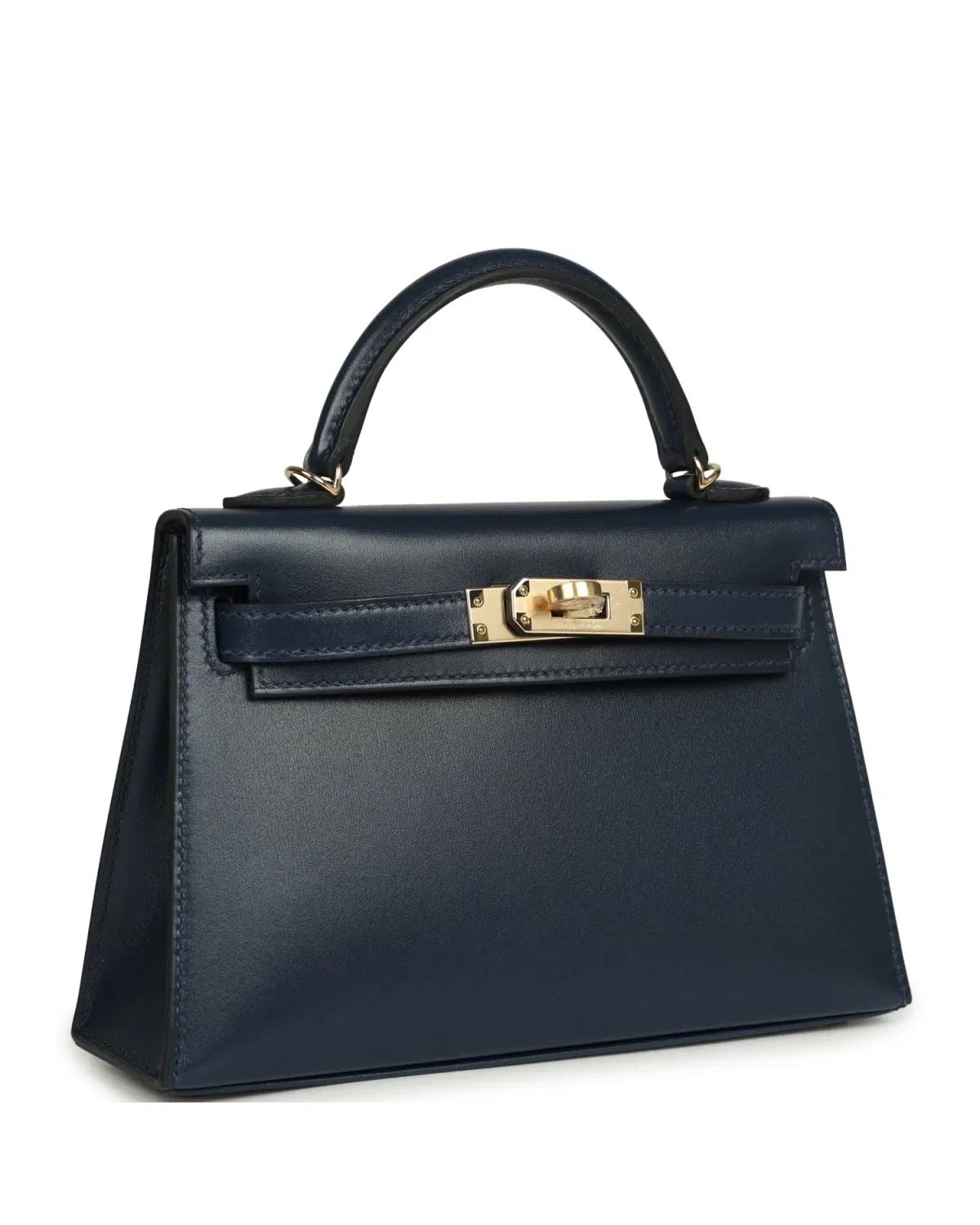 Hermès Mini Kelly Sellier 20, Bleu Abysse