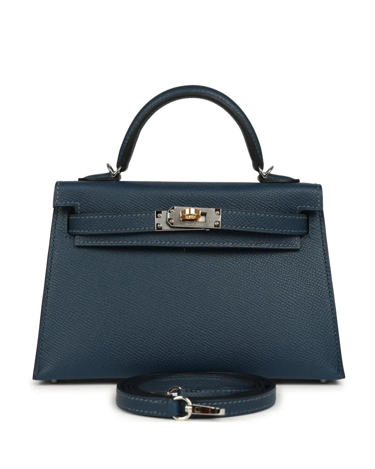 Hermès Mini Kelly Sellier 20, Bleu de Prusse