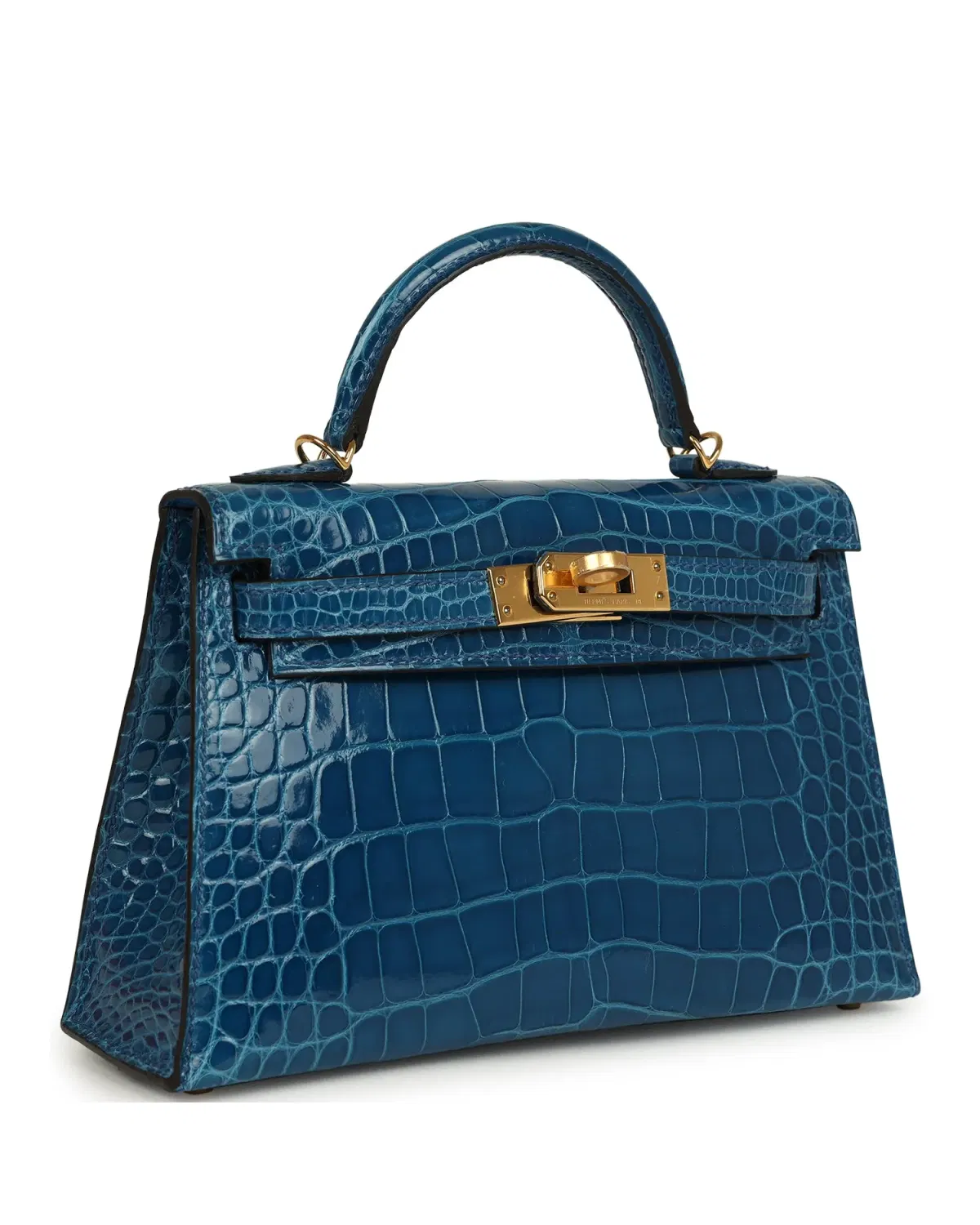 Hermès Mini Kelly Sellier 20, Bleu Mykonos