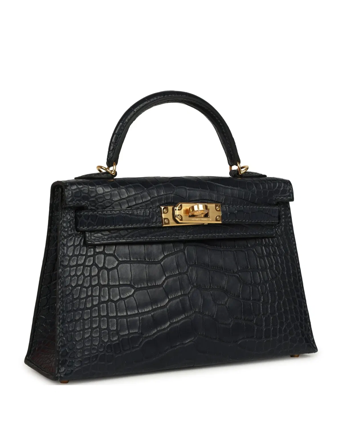 Hermès Mini Kelly Sellier 20, Bleu Nuit