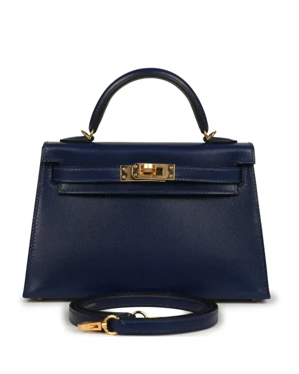 Hermès Mini Kelly Sellier 20, Bleu Saphir