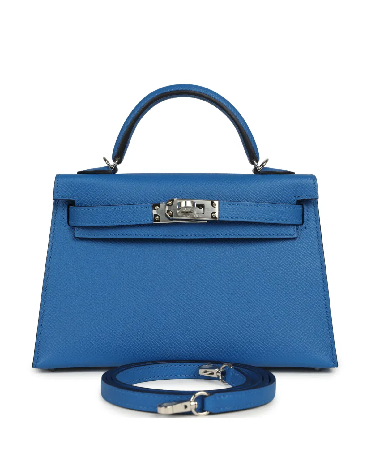 Hermès Mini Kelly Sellier 20, Bleu Zellige