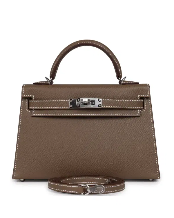 Hermès Mini Kelly Sellier 20, Étoupe