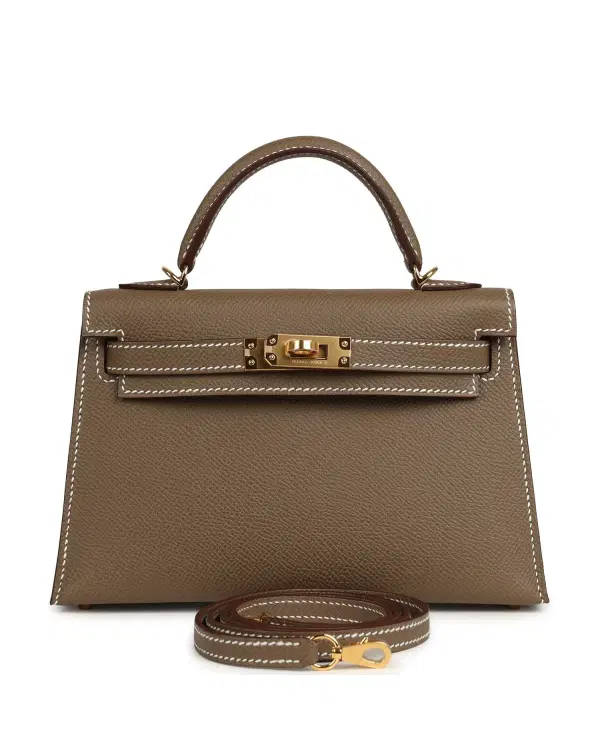 Hermès Mini Kelly Sellier 20, Étoupe