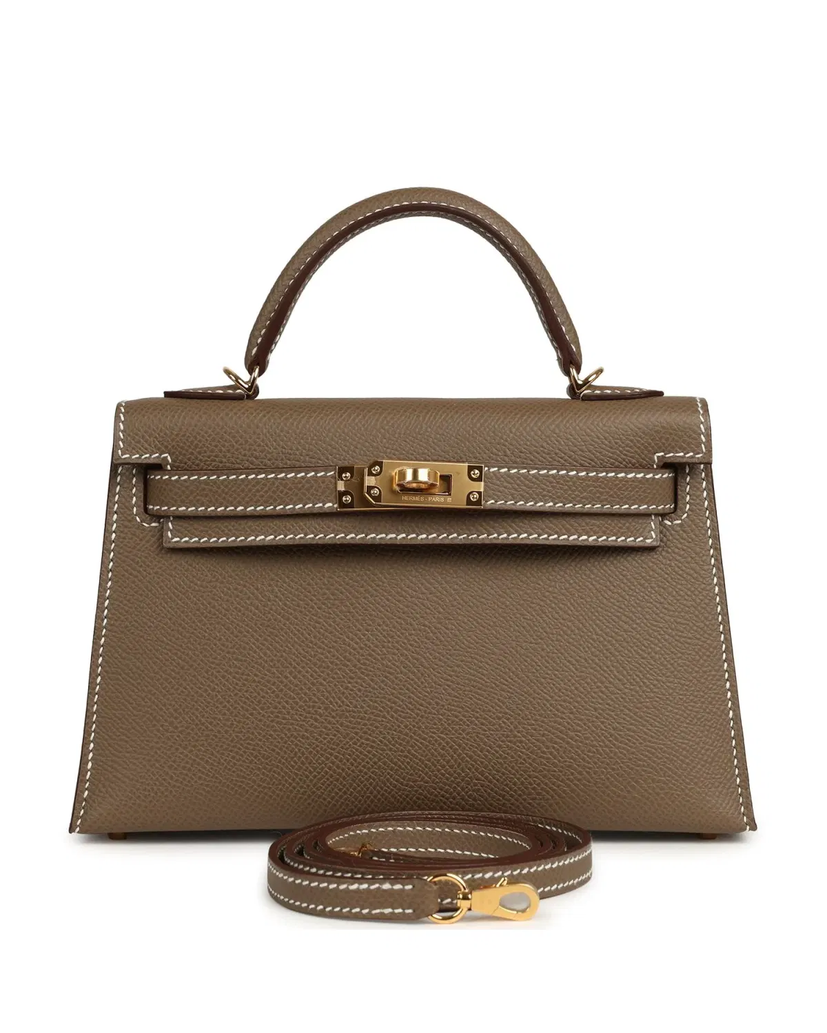 Hermès Mini Kelly Sellier 20, Étoupe