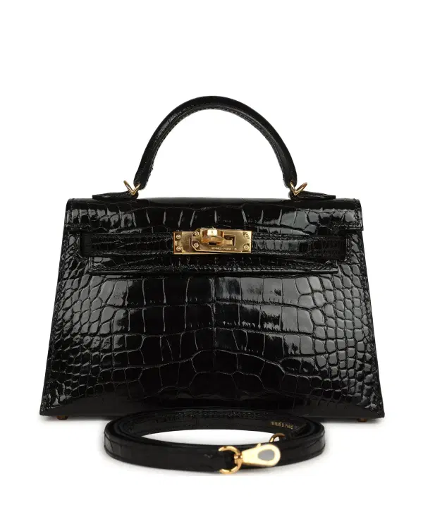 Hermès Mini Kelly Sellier 20, Noir