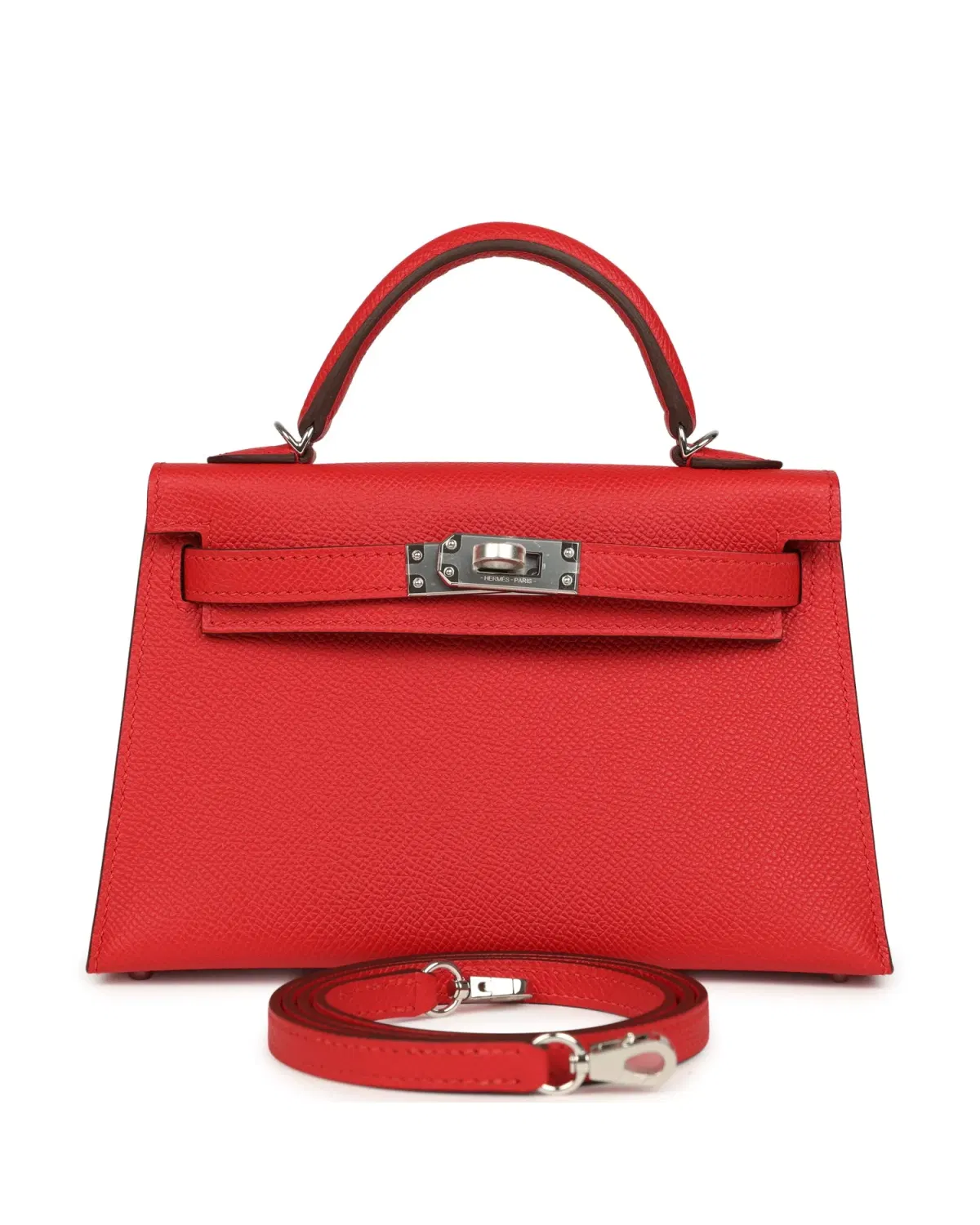 Hermès Mini Kelly Sellier 20, Rouge Radieux