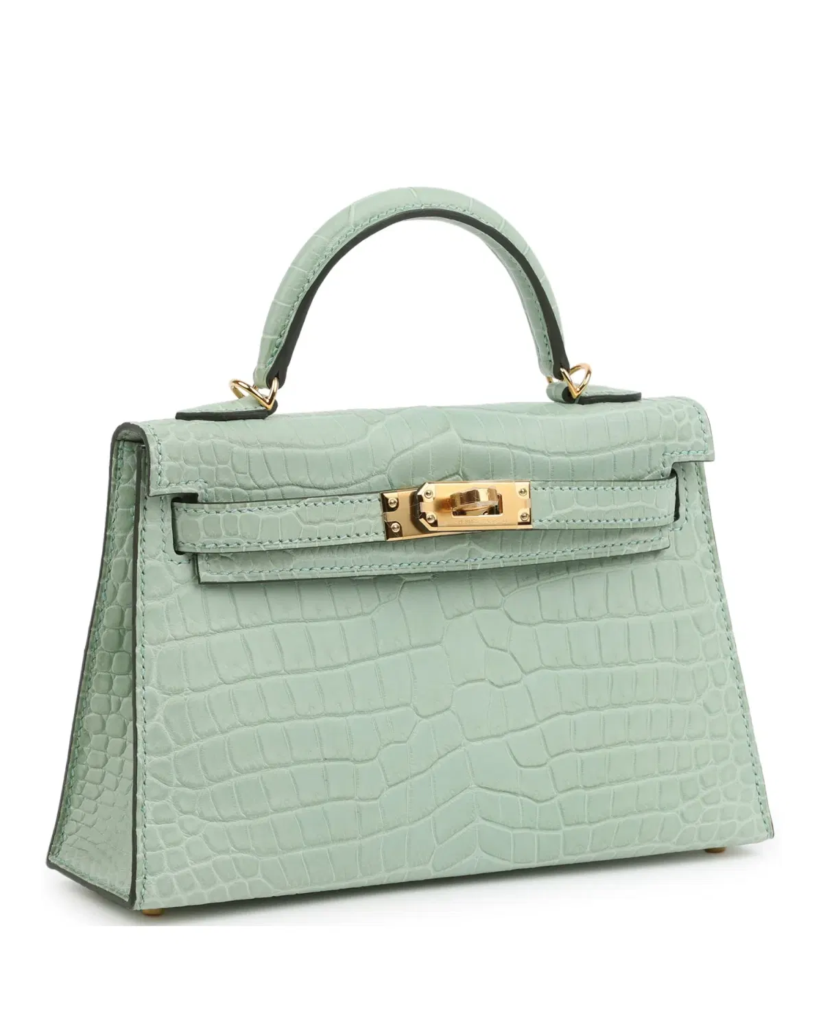 Hermès Mini Kelly Sellier 20, Vert d'Eau
