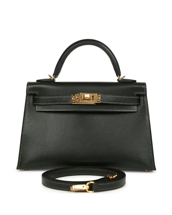 Hermès Mini Kelly Sellier 20, Vert Foncé