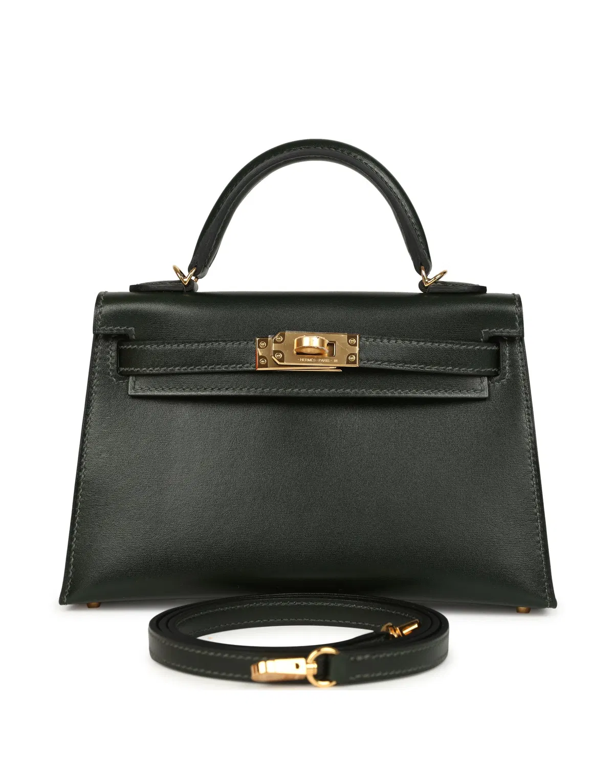 Hermès Mini Kelly Sellier 20, Vert Foncé