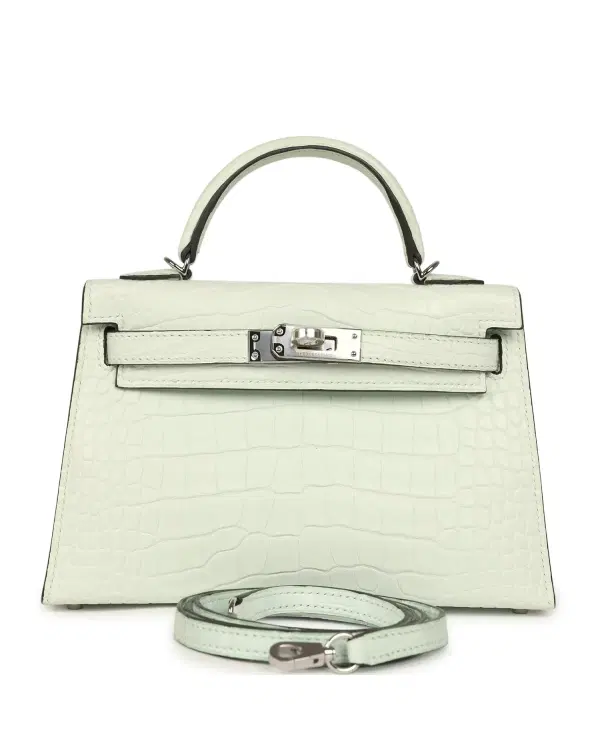 Hermès Mini Kelly Sellier 20, Vert Peppermint