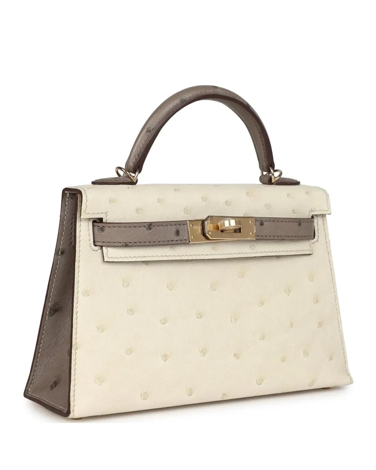 Hermès Mini Kelly Sellier HSS 20, Béton / Gris Tourterelle