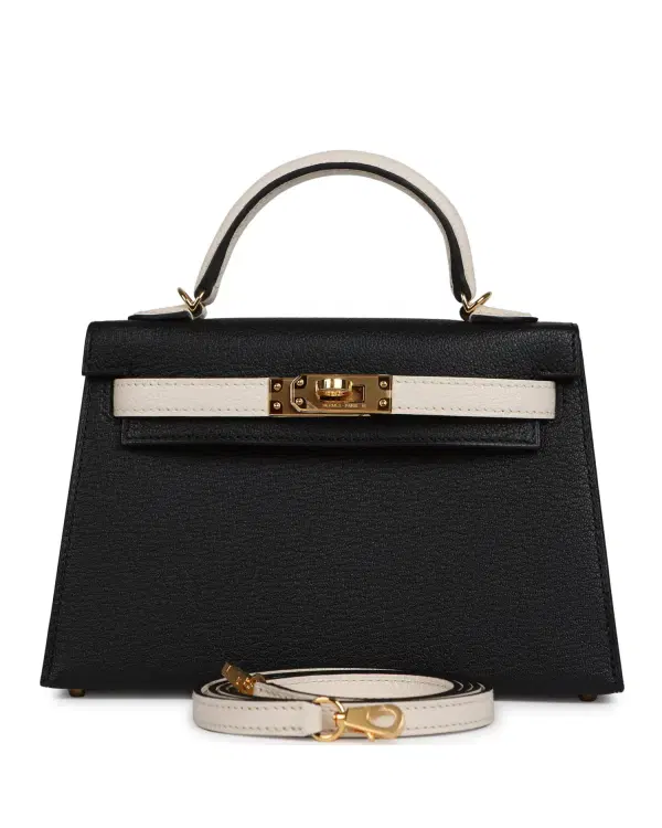 Hermès Mini Kelly Sellier HSS 20, Noir / Nata