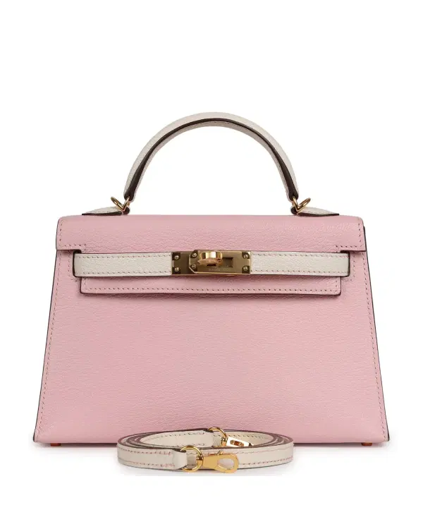 Hermès Mini Kelly Sellier HSS 20, Rose Sakura / Nata