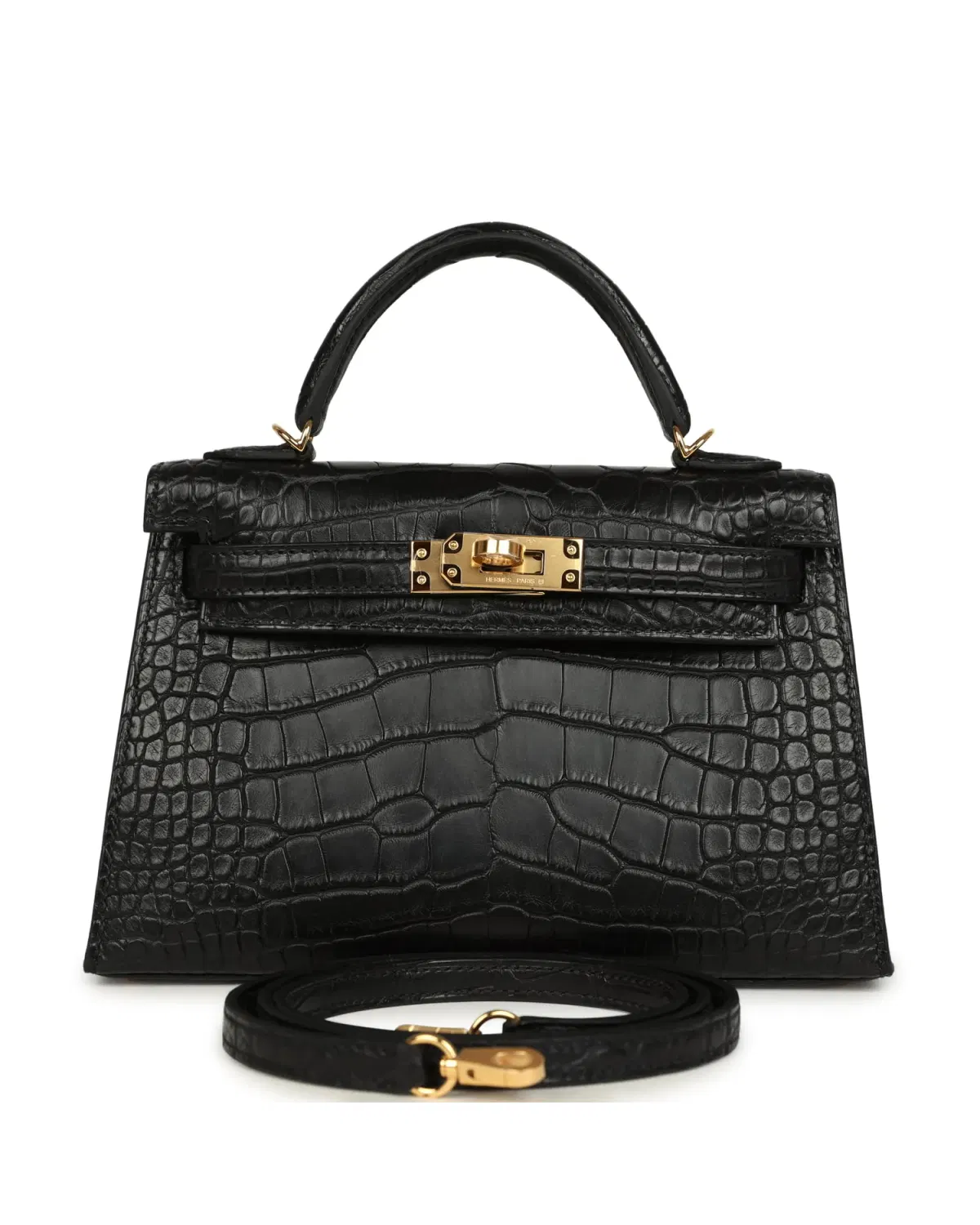 Hermès Mini Kelly Sellier HSS Verso 20, Noir